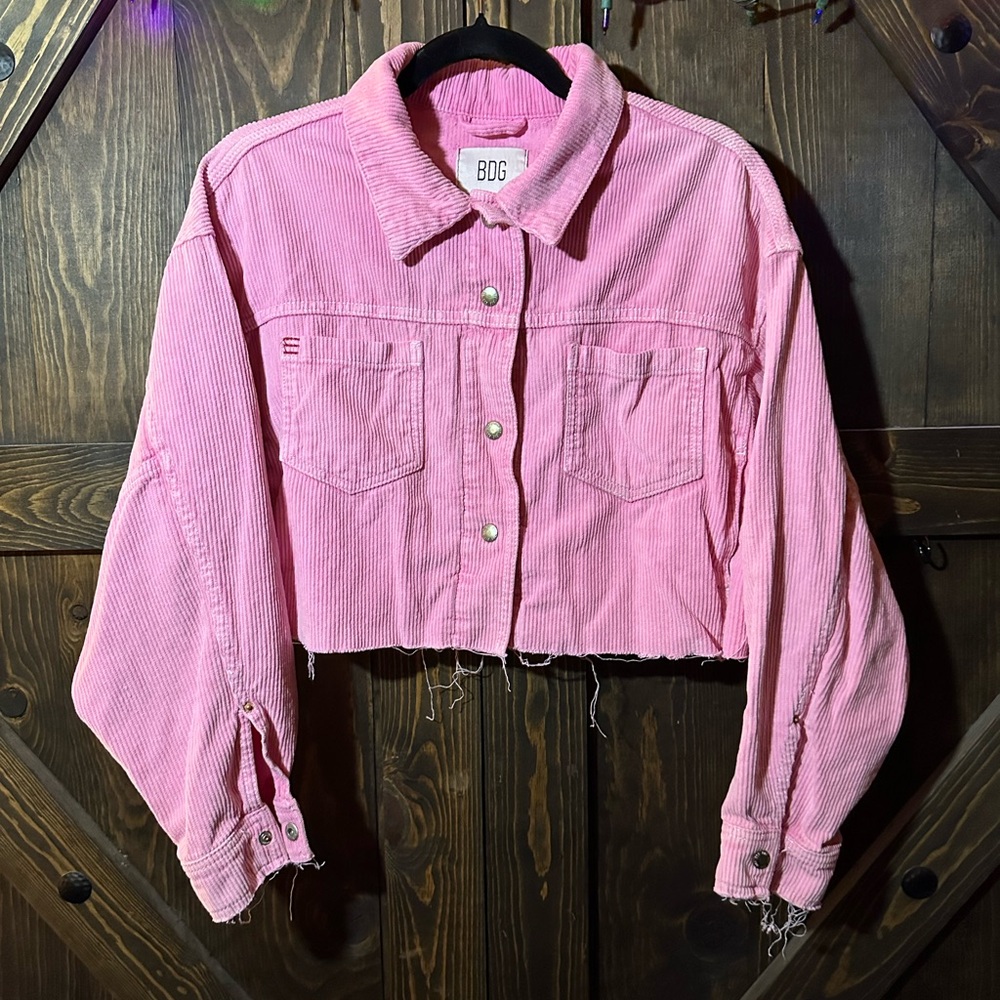 BDG Vibrant Pink Corduroy Jean‎ Jacket